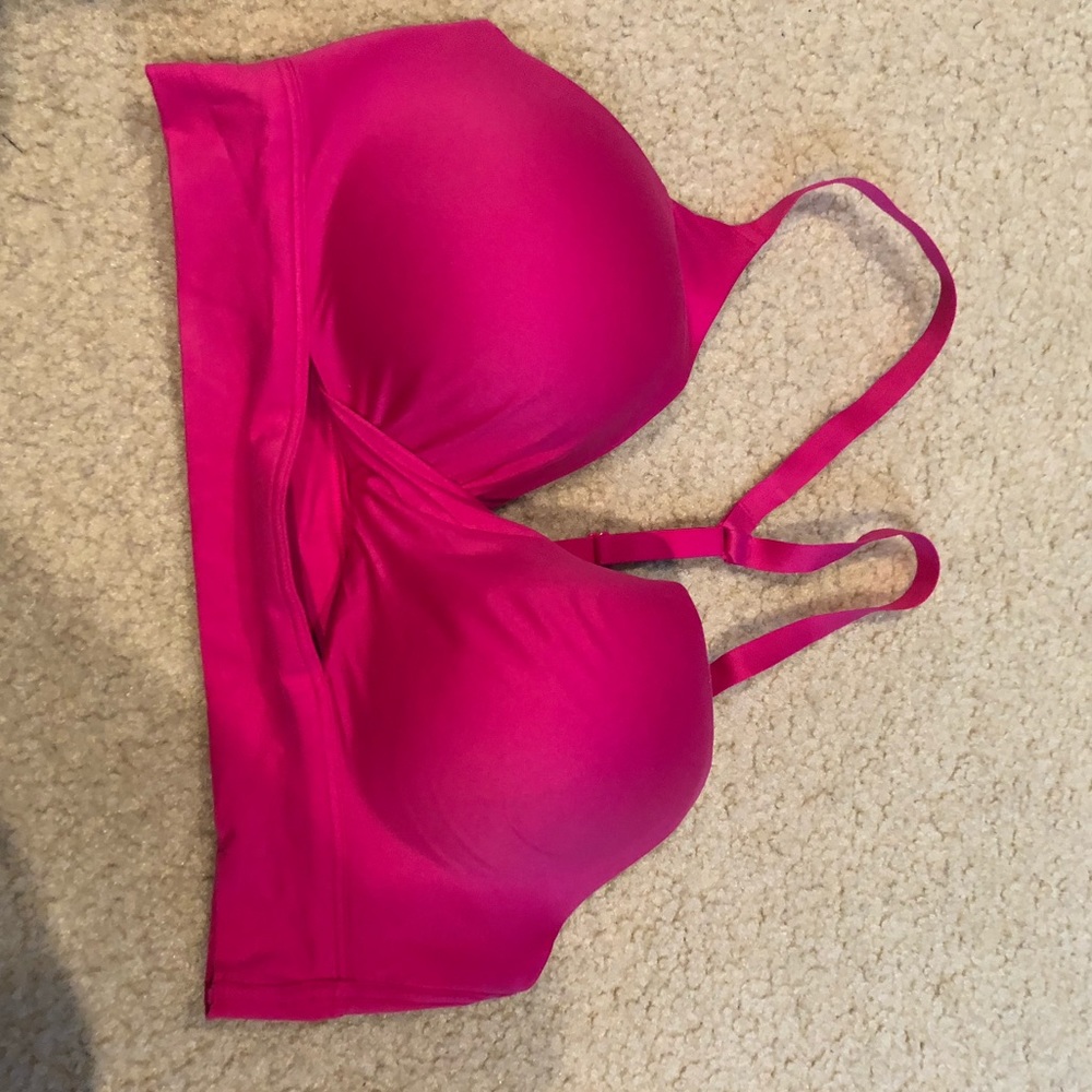 Two pink bralettes